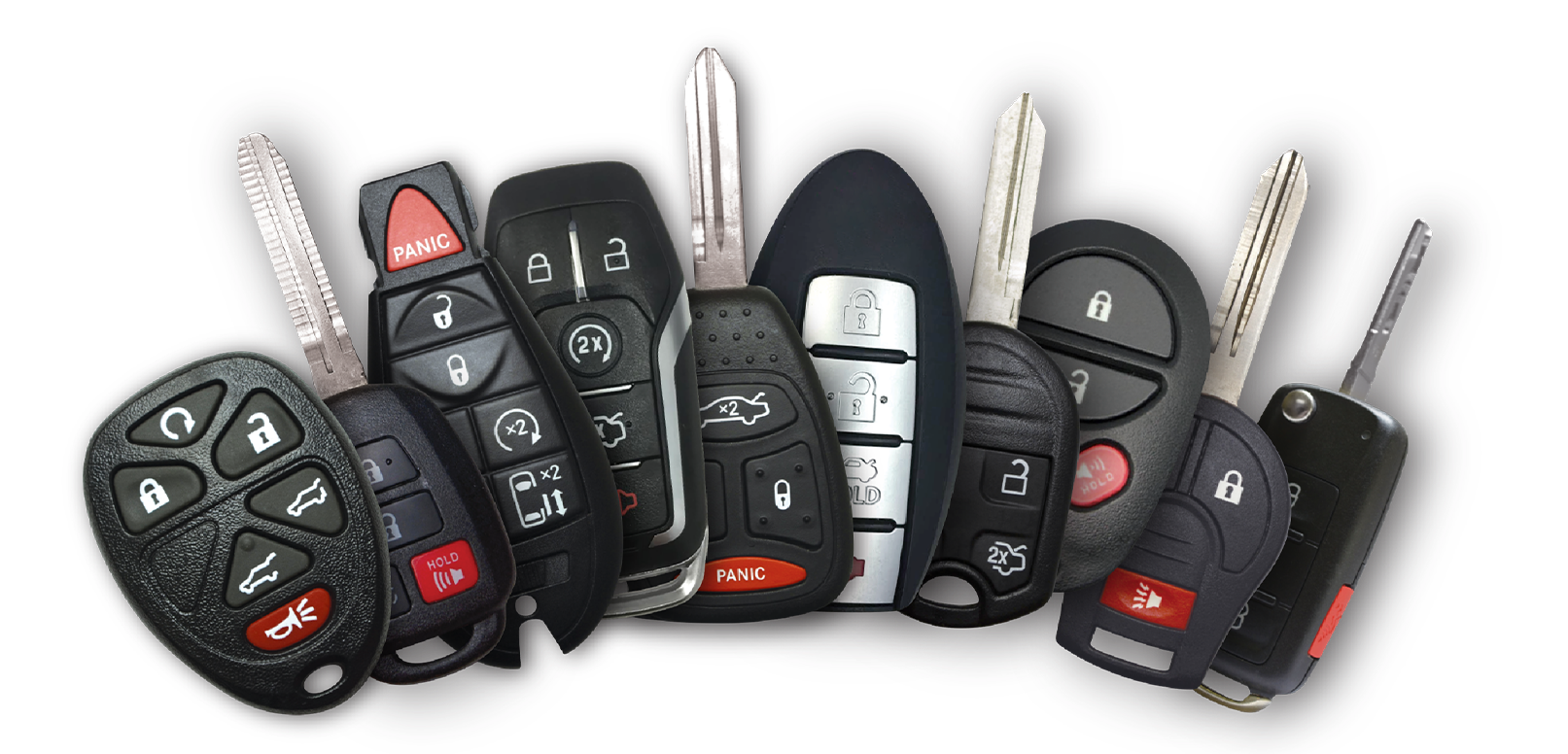 Assortment of OEM car key fobs
