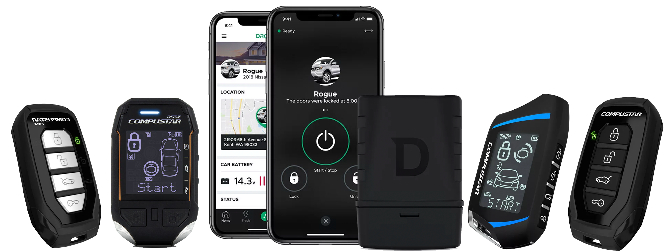 Compustar and Drone remote starter remotes
